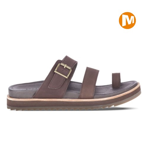 Merrell Juno Buckle Badelatschen Damen Schokolade [DE-EXZNH]